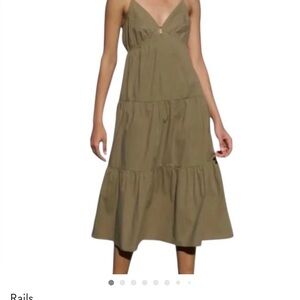 Rails Khaki Tiered Midi Dress